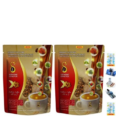 200 Grams (20 Gram x 10 Sachets) Delicious Intense Fruit Snack Arabica Roasted Good Shape 40in1 Siithong Coffee Plus X2 Set 2 By Thaigiftshop [Get Free Tomato Facial Mask]