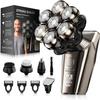 SHPAVVER ETHUP Head Shavers for Bald Men, 9 in 1 Head Shaving Kit, IPX7 Waterproof Rotary Shaver, Wet/Dry Use, Rechargeable, Electric Razor view 1