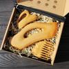 Natural Wooden Gua Sha Set  Personalized Engraved Face & Body Massage Tools for Lymphatic Drainage. Handmade Self-Care Gift for Her  Holistic Skincare Gua Sha Set with Hair Comb & Scalp Massager view 2