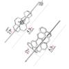 CAIRIAC Honeycomb Hair Clips Slide Hairpins, Minimalist Bee Hair Pin Barrette with Stick, Bee Lovers Gift Metal Hair Slide with Stick, Creative Hair Accessories for Women Girls Gifts (Silver) view 2