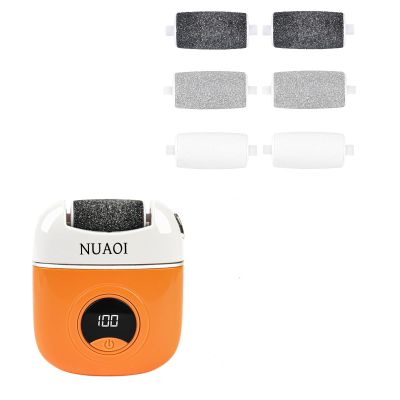 6 PCS Replacement Roller Head +1Pcs Electric Callus Remover for Feet Rechargeable Callus Remover Pedicure Tools