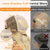 13x4 Glueless Full Frontal Ombre Ash Blonde Wig Human Hair Pre Plucked Pre Cut Balayage Highlight Blonde with Brown Roots 200% Body Wave Wigs UHD Lace Front Wig Remy Real Human Hair for Women 20Inch view 3