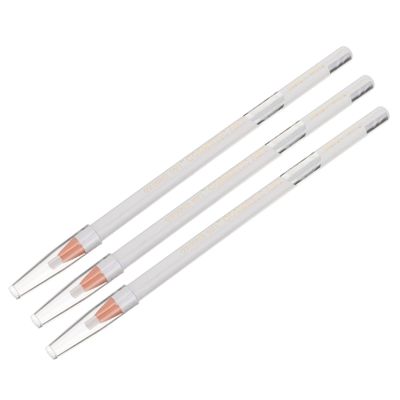 Beatifufu 3pcs White Eyebrow Mapping Pencil Eye Brow Pen Highlighter Eyeliner Soft for Beginners Artists