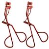 2 Vintage Style Metallic Red Eyelash Curler Easy to Use High Drama Lashes Rubber Coated Non-Slip Handle Easy Gentle Way to Curl Lashes High Impact Eye-Opening Effects view 1