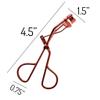 2 Vintage Style Metallic Red Eyelash Curler Easy to Use High Drama Lashes Rubber Coated Non-Slip Handle Easy Gentle Way to Curl Lashes High Impact Eye-Opening Effects view 2