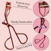 2 Vintage Style Metallic Red Eyelash Curler Easy to Use High Drama Lashes Rubber Coated Non-Slip Handle Easy Gentle Way to Curl Lashes High Impact Eye-Opening Effects view 3