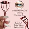 2 Vintage Style Metallic Red Eyelash Curler Easy to Use High Drama Lashes Rubber Coated Non-Slip Handle Easy Gentle Way to Curl Lashes High Impact Eye-Opening Effects view 4