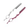 Beatifufu 2pcs Hair Thinning Razors Set Professional Texturizing Hair Cutting Tools for Salon and Home Use Pink Silver Easy to Use Durable Men view 1