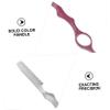 Beatifufu 2pcs Hair Thinning Razors Set Professional Texturizing Hair Cutting Tools for Salon and Home Use Pink Silver Easy to Use Durable Men view 3
