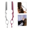Beatifufu 2pcs Hair Thinning Razors Set Professional Texturizing Hair Cutting Tools for Salon and Home Use Pink Silver Easy to Use Durable Men view 4