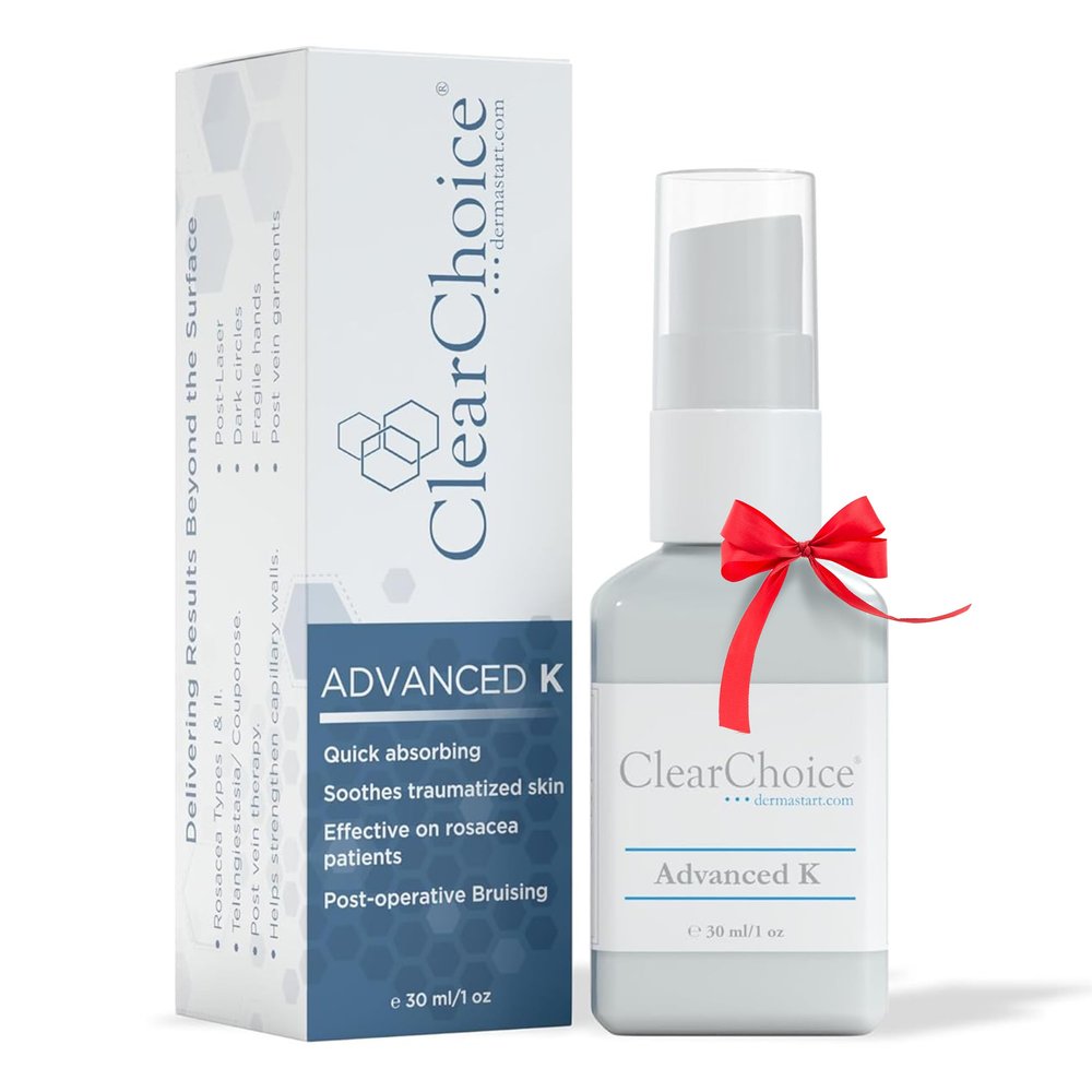 Clear Choice Advanced K Skin Therapy Cream, Reduces Rosacea, Dark Circles, Bruising & Spider Veins, Reduces Under Eye Dark Circles. 1oz