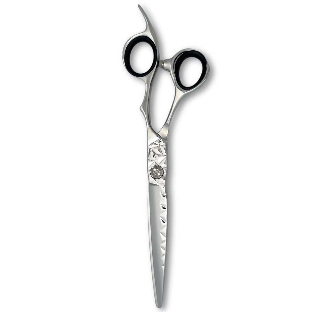 6.5" Professional Hair Cutting Shears and Swivel Razor - Original 440C Stainless Steel & Includes Leather Carrying Case - Designed by Saki Shears (6.5 Inch Professional Hair Scissors)