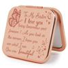 PDOZV Small Compact Mirror, Rosegold Square 2.82.8 Metal Frame Smooth Style Double Sided Mini Magnifying 1X/2X Mirror for Purse Can be Used as Gifts for Woman (RGSr03) view 1