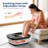 COMFIER Collapsible Foot Spa Bath Massager with Heat, Pedicure Foot Spa with Bubbles, Red Light, Pumice Stone and Shiatsu Massage Rollers, Heated Bath Spa for Relaxation and Stress Relief (Black) view 2