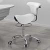 JAVPTAV Dental Hygienist Saddle Chairs Stool, Back Support Ergonomic Seat, Adjustable 57-67 Cm Rolling Saddle Stool for Salon Massage Spa Tattoo(White) view 1