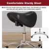 JAVPTAV Dental Hygienist Saddle Chairs Stool, Back Support Ergonomic Seat, Adjustable 57-67 Cm Rolling Saddle Stool for Salon Massage Spa Tattoo(White) view 3
