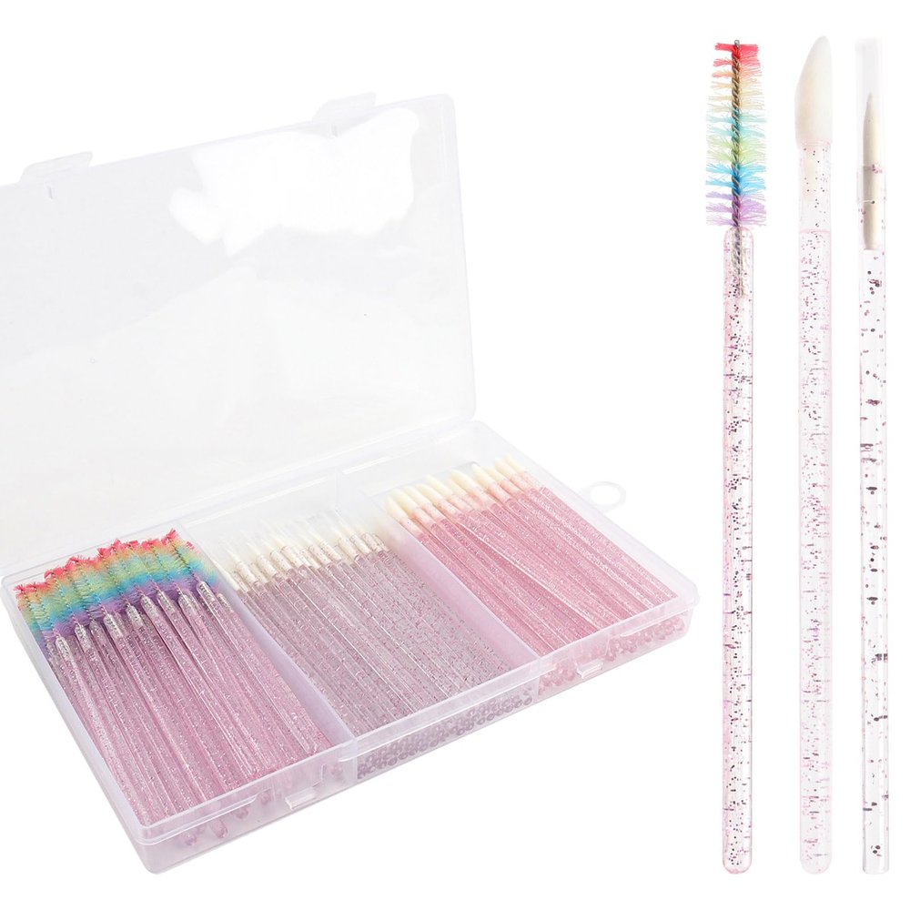 150 Piece Disposable Makeup Applicator Tool Kits, Mixing Disposable Mascara Wands Eyeliner Brushes Lipstick Applicator Brushes for Makeup Artist Supplies (style 2)