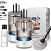 Cosmetic Brush Cleaner, Electric Makeup Brush Cleaner - Automatic Spinning Cosmetic Tool for Deep Cleaning All Types of Brushes Set (2PCS White,Charging) view 1