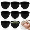8 Pcs Silicone Facial Mask Mixing Bowl Face Mask Bowl for Women Cosmetic Mixing DIY Skin Care - Black view 1