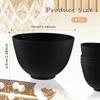 8 Pcs Silicone Facial Mask Mixing Bowl Face Mask Bowl for Women Cosmetic Mixing DIY Skin Care - Black view 2