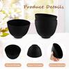8 Pcs Silicone Facial Mask Mixing Bowl Face Mask Bowl for Women Cosmetic Mixing DIY Skin Care - Black view 3