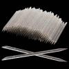 Crystal Nail Art Cuticle Pusher Sticks, 100 pcs Disposable Double-Sided Cuticle Remover Set Hygienic Nail Pusher Tool for Manicure and Pedicure Nail Cleaning Cuticle Stick (Black colorful) view 1