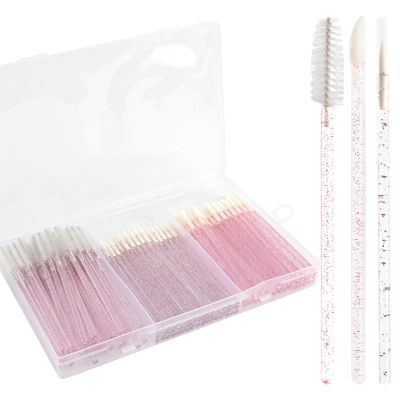 150 Piece Disposable Makeup Applicator Tool Kits,Mixing 50pcs Disposable Mascara Wands 50pcs Eyeliner Brushes 50pcs Lipstick Applicator Brushes for Makeup Artist Supplies (style 1)