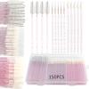 150 Piece Disposable Makeup Applicator Tool Kits,Mixing 50pcs Disposable Mascara Wands 50pcs Eyeliner Brushes 50pcs Lipstick Applicator Brushes for Makeup Artist Supplies (style 1) view 3