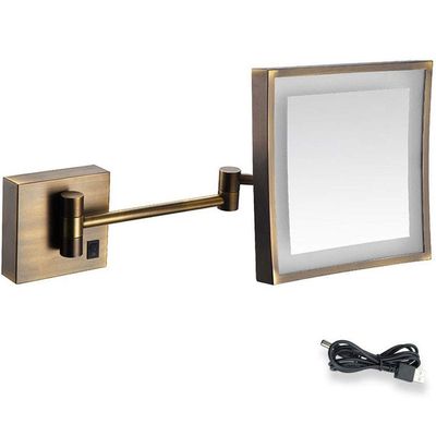 PDOLIGBDN Vanity Mirror 8 Inch Double Sided Wall Mount Makeup Mirror with 3X Magnification, Two-Sided 360&Deg;Swivel Extendable Cosmetic Mirror Bathroom Shaving Mirror