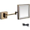 PDOLIGBDN Vanity Mirror 8 Inch Double Sided Wall Mount Makeup Mirror with 3X Magnification, Two-Sided 360&Deg;Swivel Extendable Cosmetic Mirror Bathroom Shaving Mirror view 1