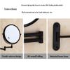 8 Inch Double-Sided Swivel Wall Mount Makeup Mirror, 360Swivel Extension Round Two-Side Retractable Bathroom Vanity Mirror 3X Magnification with Bronze Finish,Blacksquarebottom(Blackroundbottom) view 4