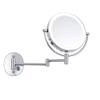 IIUUAYUVI Wall Mount LED Lighted Makeup Mirror 5X Magnifying 8- inch Cosmetic Mirror 360 Swivel Extendable Two Sided Vanity Mirror for Bathroom UK Plug view 1