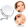IIUUAYUVI Wall Mount LED Lighted Makeup Mirror 5X Magnifying 8- inch Cosmetic Mirror 360 Swivel Extendable Two Sided Vanity Mirror for Bathroom UK Plug view 2