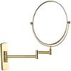 DAHSLNWKN Folding Vanity Mirror Copper Makeup Mirror European Bathroom Double Sided 6/8 Inch Telescopic Mirror(Gold,6 inch 7X) view 1