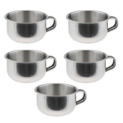 FytStycale 5 Pack of Stainless Steel Shaving Mugs for Men with Handles