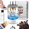 2026 New Cosmetic Brush Cleaner, Electric Makeup Brush Cleaner for All Size Cosmetic Brushes (Transparent, Rechargeable) view 1