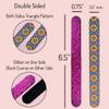 20 pc ALAZCO Premium Nail Files Coarse Medium Grit Professionals & DIY Washable Emery Boards for Natural Acrylic Gel Press-On Nails Travel TSA Friendly Geometric Pattern/Black & Pink Glitters view 4