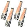 4 Nail Clipper Value Pack Mini Stainless Steel Precision Nail Clippers Essential Manicure & Pedicure Tools Classic Vintage Style Rose Quartz view 1