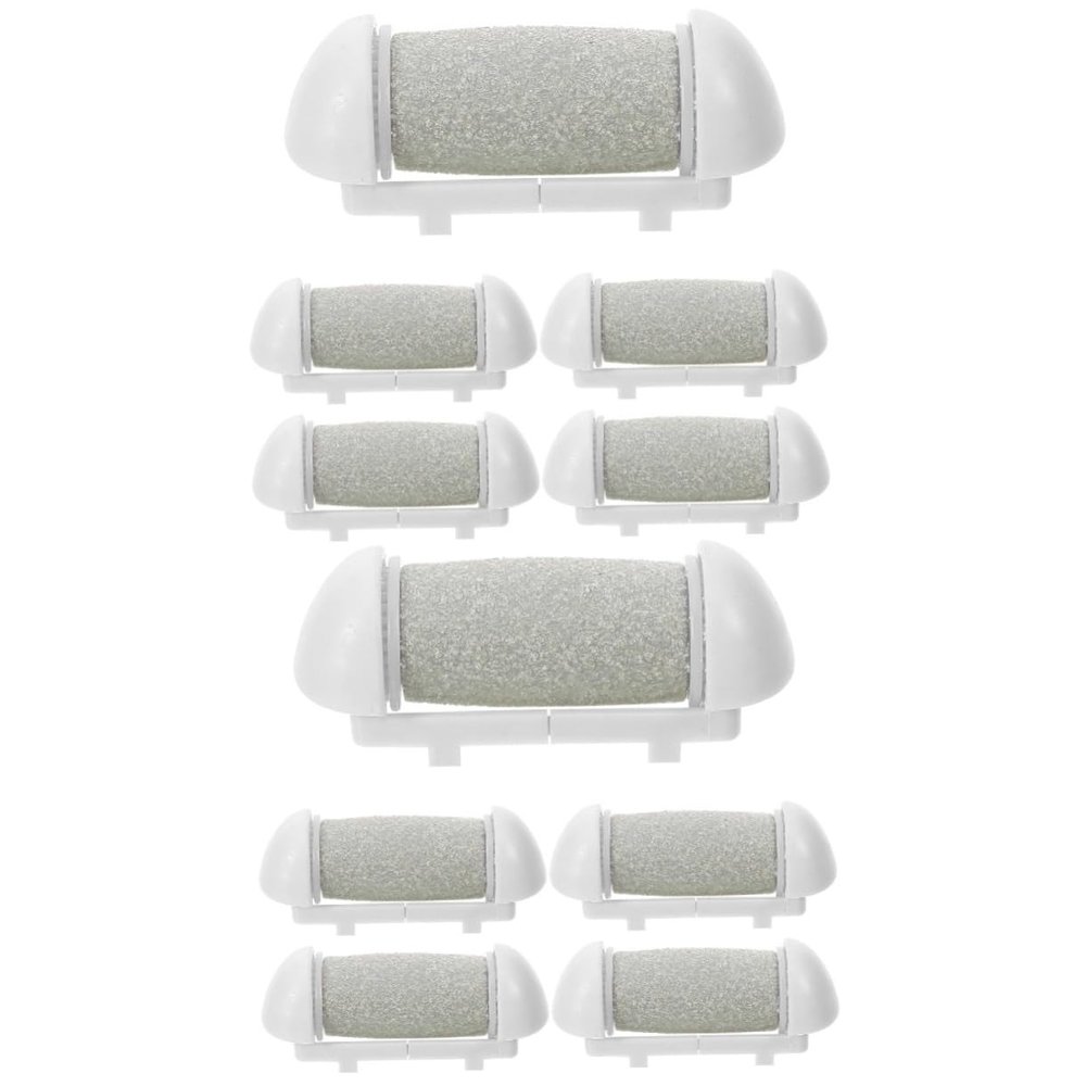 Beatifufu 10pcs Replacement Rollers Electric Foot File Roller Heads Pedicure Tool Refill