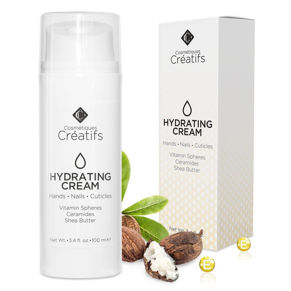 Cosmtiques Cratifs Moisturizing Hand Cream for Dry, Cracked Hands, Nails and Cuticles - 3.4 fl. oz. - Anti-Aging Skin Moisturizer with Vitamin E, Shea Butter, and Ceramides