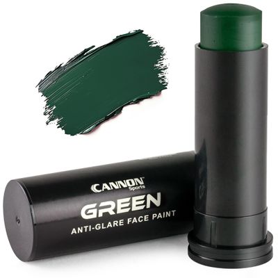 Cannon Sports Face Body Paint Stick for Football Baseball Softball Lacrosse Hockey - Sweatproof, Long-Lasting, Anti-Glare (Green)