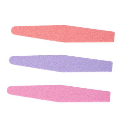 ASAKKURA 3pcs Sponge Nail Files Rhombus Shape Manicure Tool Purple Orange Pink for Natural and False Nails Safe and Buffers