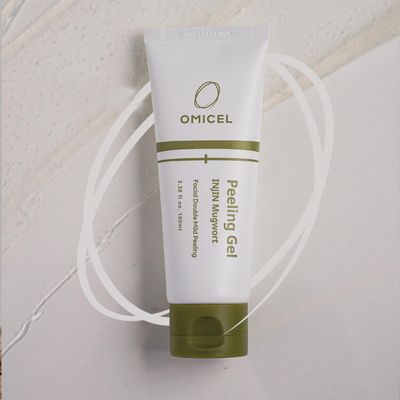 OMICEL INJIN Mugwort Mild Peeling Gel - Gentle Exfoliator for Sensitive and Oily Skin | Korean Beauty Skincare Solution for Bright, Clean, and Moist Complexion
