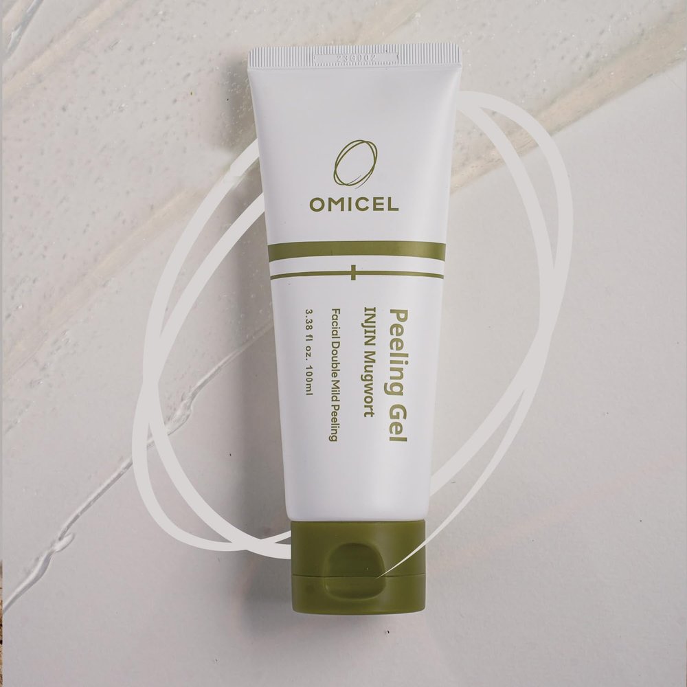 OMICEL INJIN Mugwort Mild Peeling Gel - Gentle Exfoliator for Sensitive and Oily Skin | Korean Beauty Skincare Solution for Bright, Clean, and Moist Complexion