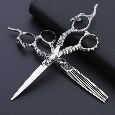 Professional Hair Cutting Shears, 6 inch Hairdressing Scissors Hairdressing Shears Flat Shears and thinning Shears Special Scissors Set for Home Hair (