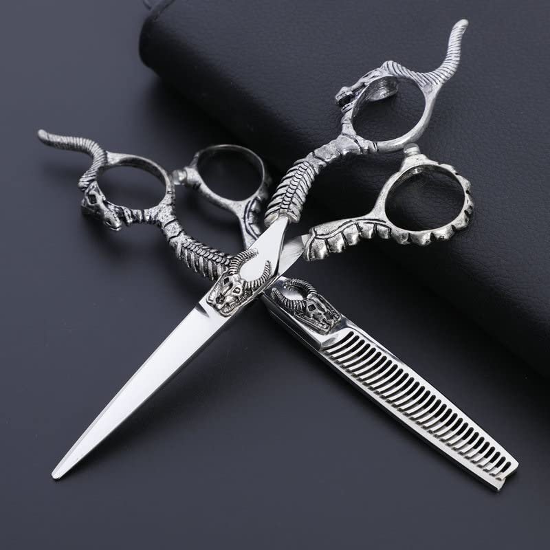 Professional Hair Cutting Shears, 6 inch Hairdressing Scissors Hairdressing Shears Flat Shears and thinning Shears Special Scissors Set for Home Hair (