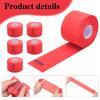 Disposable Barber Neck Paper- 5 Rolls & 500 Neck Strips, Barber Supplies for Salon Hair Styling (Red) view 3