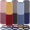 150 Pcs Seamless Elastic Hair Ties No Damage for Thick & Thin Hair, Ponytail Holders, Elastics, Soft Pony Tails Bands for Women, 10 Neutral Colors view 1