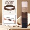 150 Pcs Seamless Elastic Hair Ties No Damage for Thick & Thin Hair, Ponytail Holders, Elastics, Soft Pony Tails Bands for Women, 5 Neutral Colors view 2