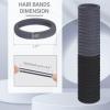 150 Pcs Seamless Elastic Hair Ties No Damage for Thick & Thin Hair, Ponytail Holders, Elastics, Soft Pony Tails Bands for Women, Black & Gray view 2